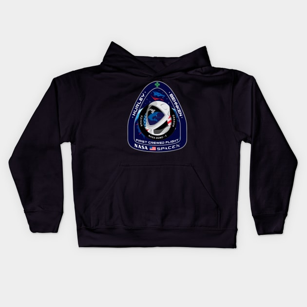 Crew Dragon Spacecraft Kids Hoodie by SAVELS